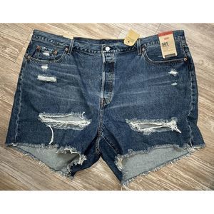 Levi's 501 ORIGINAL Shorts Women's Plus Size 24 High Rise Button Fly